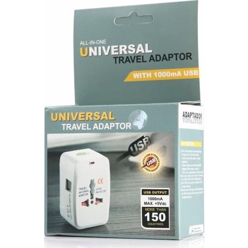 Dual 2 USB Conversion Socket Multi-function Travel Plug Adapter with 2USB International Plug Socket Global Universal 100pcs/lot