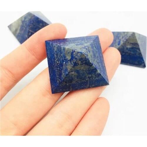 MOKAGY 35mm-40mm Natural Lapis Lazuli Pyramid Quartz Crystals Stones Minerals Feng Shui Crafts Fine Decoration 1pc