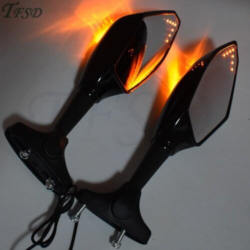 Motorcycle LED turn signal indicator rear view mirror Retroviseur Clignotants For BMW YAMAHA R1 R3 R6 ZX6R For Honda CBR1000RR
