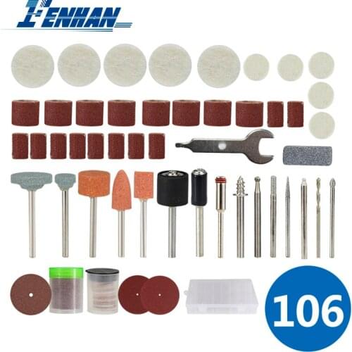Rotary Tool Accessories Set 105pcs Abrasive Tool Kit For Dremel Rotary Tool Electric Mini Drill Bit Kit with Box Polishing Tools