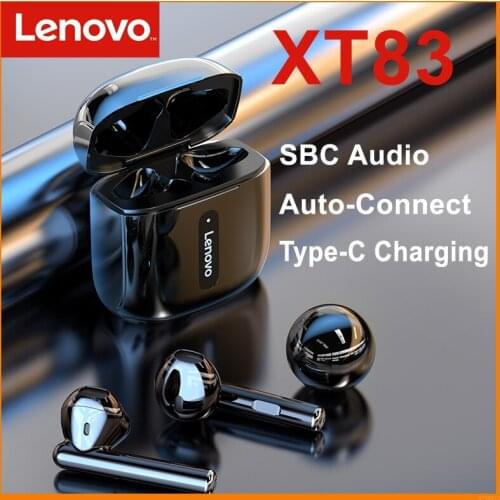 Original Lenovo XT83 Headphone Bluetooth Headset Wireless Mini HiFi Headset Stereo Semi in Ear Sports Earphone with Microphone