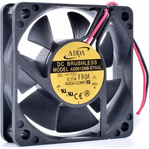 Original AD0612MB-D70GL 6cm 6015 12V 0.11A 2pin power charger silent cooling fan