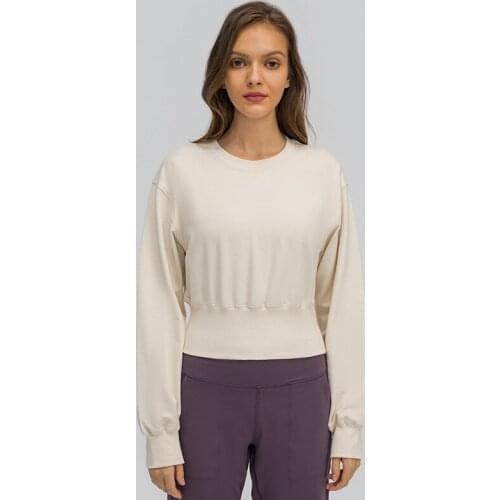 Autumn Winter Long Sleeve Loose Yoga 2021 Versatile Top Women Casual Sweatshirt Fitness Sports Shirt Running Pullover Gym Blouse