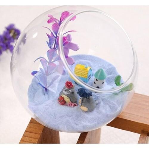 Handmade Oblique Mouth Glass Vase Hydroponic Microlandschaft Flower Container Water Plant Tank Wedding Office Home Decoration