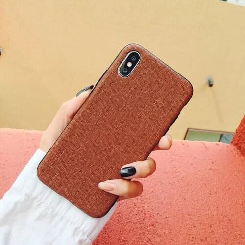 Cloth Texture Soft TPU case For iphone 6 6s 7 8 plus Silicone Phone Cases For iphone XS XR XSMAX