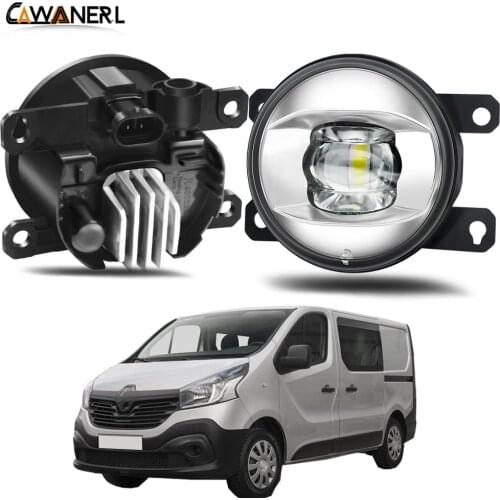 Fog Light Assembly For Renault Trafic 2003 2004 2005 2006 Car Front Bumper LED Lens Fog Lamp Daytime Running Light 30W H11 12V