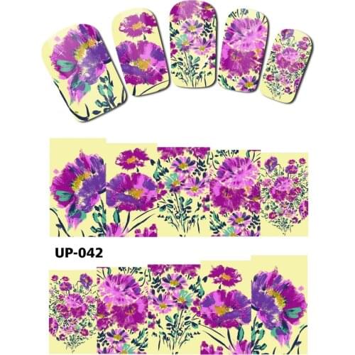 UPRETTEGO NAIL ART BEAUTY TATTOO WATER TRANSFER DECAL SLIDER RED YELLOW LEAVE LEAF MAPLE TREE FRUIT CHERRY UP037-42