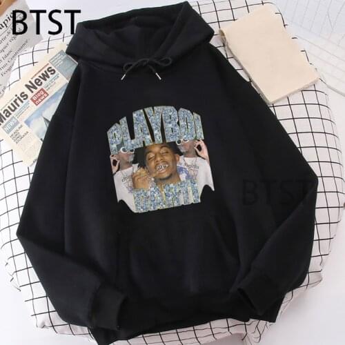 Playboi Carti Rap hip hop vintage Hoodies Women Men Sweatshirt Fashion Casual Harajuku grunge Graphic Streetwear autumn punk Top