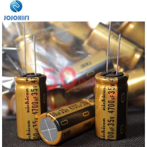 1pcs/2pcs/4pcs/6pcs/8pcs/10pcs/12pc 4700uf 35V FW Gold 35V 4700UF 18x35mm Pitch 7.5mm Audio High Voltage Electrolytic Capacitors