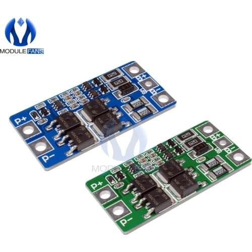 2S 10A 8.4V 7.4V 18650 Lithium Protection Board BMS PCM PCB Li-ion Lipo 2 Cell Pack with Balance Function Charger Protect Module