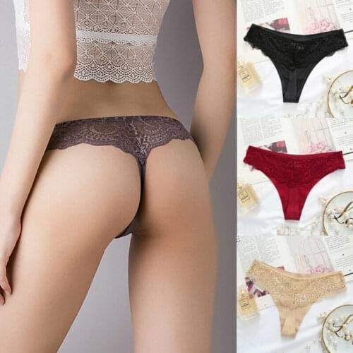 Women Lace Print Floral Low Waist Underwear Panties Ladies Sexy G-string Lingerie Thongs Knickers Panties Womens Intimates