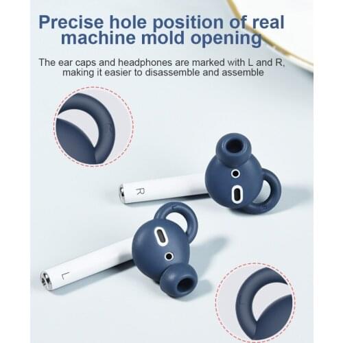 1Pair Anti-slip Earphone Cover For AirPods 1/2 Soft Silicone Ultra-light Protective Earhooks For Apple AirPods Dropshipping