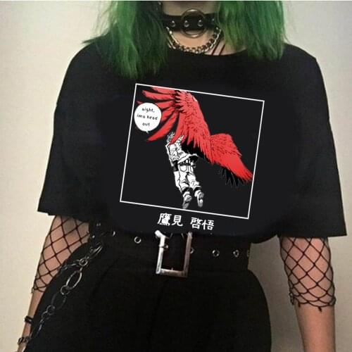 2020 Unisex T Shirt My Hero Academia Hawks Anime Oversized T Shirt Mens Clothing Streetwear Casual Tops
