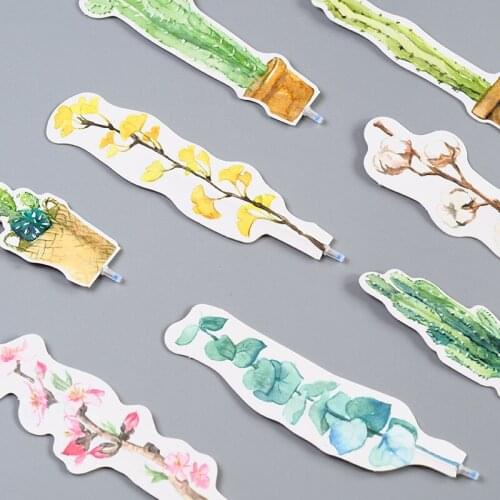 3pcs cartoon personalized stationery bookmark ballpoint pen creative bookmark gel pen student Mai and bookmark pen multi series