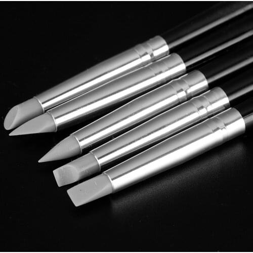 5Pcs Polymer Clay Tools Carving Craft Brush Pottery Tools Clay Sculpture Nail Art Tools Color Shapers Pen Pottery Ceramics Tool