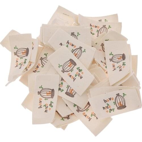 50PCS/pack Washable Cloth Woven Labels For Children Garment DIY Sewing Colthes Tags Decoration Supplies