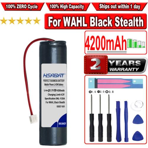 HSABAT 4000mAh Battery for WAHL Black Stealth, Chrome,Cordless Magic Clip,Senior Cordless,Sterling 4,Super Taper Cordless