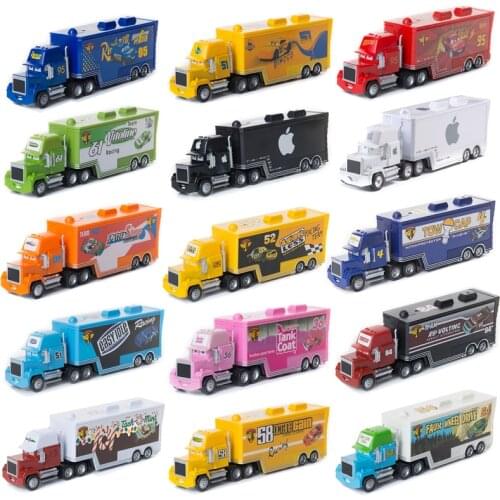 Cars diney Pixar Car 3 Toy Mack Uncle Truck Collection Lightning McQueen Jackon torm 1:55 Diecat Model Car Toy For Kid