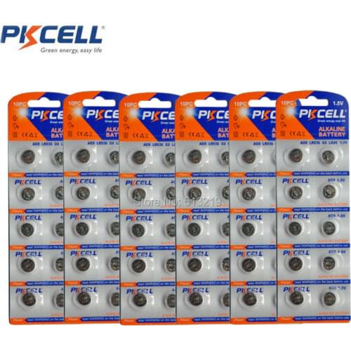 60Pcs(10Pc/Card) G9 Batteries AG9 1.5V LR936 LR45 194 936 936a 394a 394 SR936SW LR936 Button Cell Batteria Watch battery