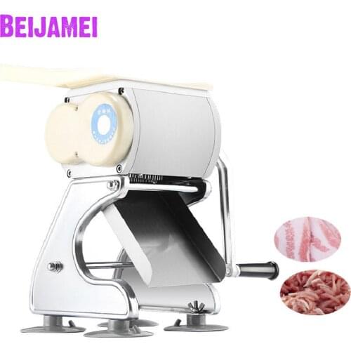 BEIJAMEI Manual stainless steel meat slicer shredder machine commercial pork slicing shredding machine /vegetables slicer
