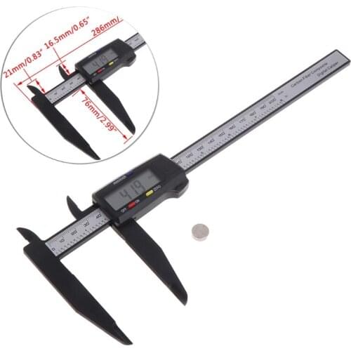 200MM 8 Inch LCD Digital Vernier Caliper Electronic Carbon Fiber Gauge Micrometer