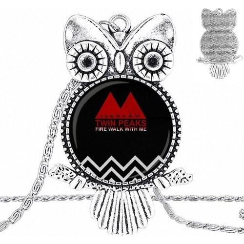 EJ Glaze Jewelry Fashion Statement Necklace Glass Necklaces Pendants For Men Women Party Gift Twin Peaks