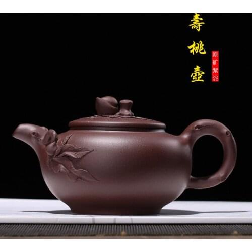 Purple clay from original mine directly. Cao Zhigang manufactures tea sets and gift boxes for Shoutao pot one by one