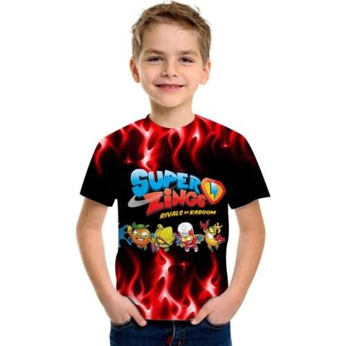 Kids Super Zings 3D Printed T Shirt Summer Children Superzings T-shirt Boys Girls Cartoon Anime Tshirt Harajuku Streetwear Tops