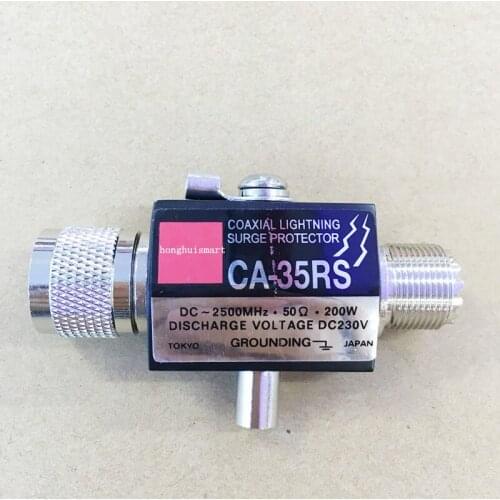 Honghuismart coaxial lightning surge protector CA-35RS for mobile radio,car radio repeater basic station M port 2.5GHz 200W