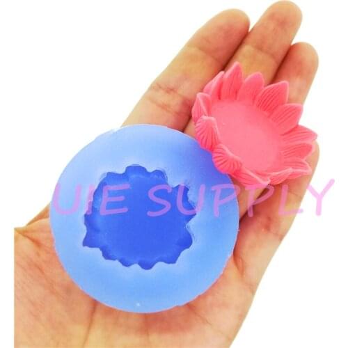 HYL475U Flower Lotus Silicone Mold Fondant Cake Decoration Candy Chocolate Resin Art Clay Miniaturesweets 39.6mm x 37.4mm