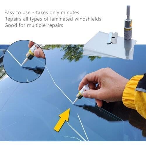 2021 DIY Car Window Repair Tools Car Windshield Repair Tool Window Glass Curing Glue Auto Glass Scratch Crack Restore Kit 1Set