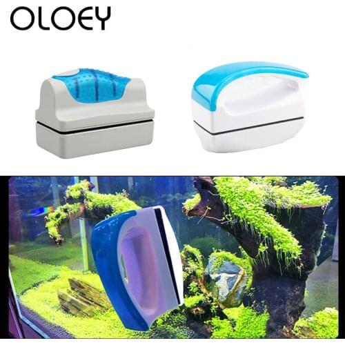 Magnetic Clean Brushes for Aquarium Fish Tank Glass Window Algae Scraper Floating Curve Brush Aquarium Cleaner Accessories Tools