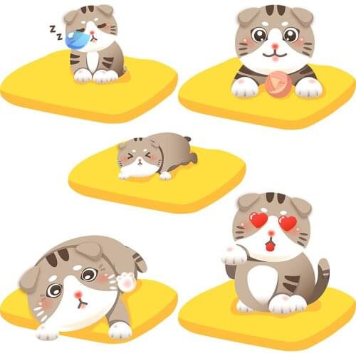 Three Ratels CM2 Cute little baby kitten funny cat wall stickers for children home decoration living room
