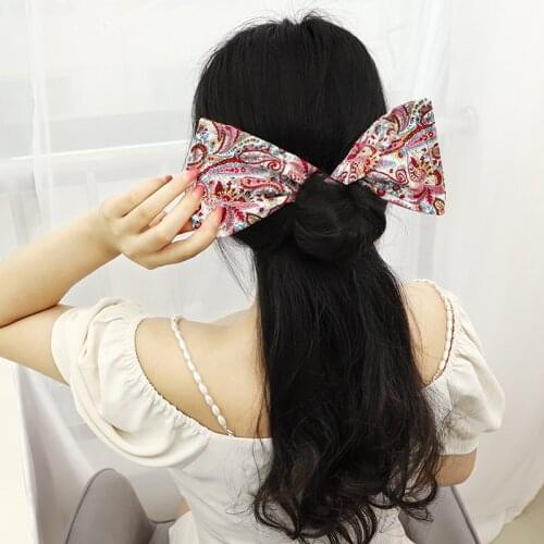 2021 New French Printing Ball Head Curling Iron Simple Fabric Hair Rope For Women