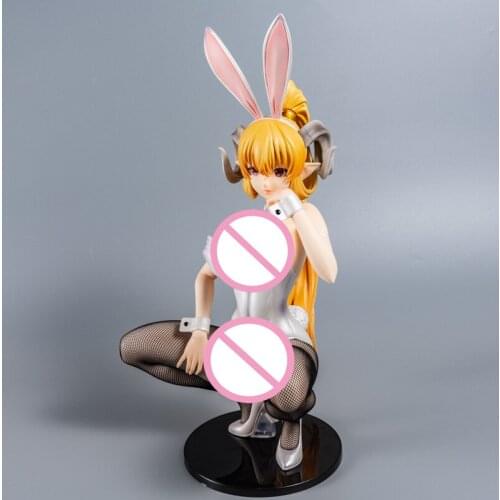 New 32CM Anime Sexy Figure Sin Seven Deadly Sins Sao Lucifer Bunny Girl in Black Stockings Model Collectible Gift for Friend