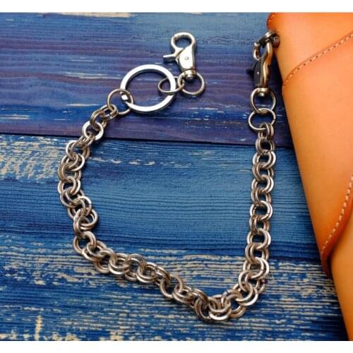 NEW 30cm Men Jewelry Heavy Gunmetal Waist Biker Wallet Key Chain Rock Punk Trousers Motorcyle HipHop Leather Pant Jean Chains