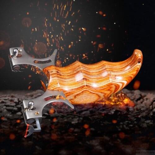 Outdoor hunting tool catapult Fast bow/Stainless steel bow body+Technology wood/Powerful Hunting slingshot set With rubber band