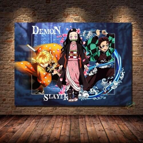 Demon Slayer Poster Japanese Anime Wall Art Quality Picture Canvas Painting For Living Kids Bedroom Room Home Decor