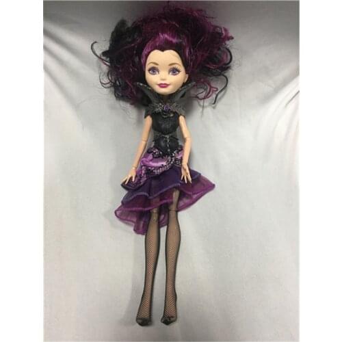 Monstering High Queens Dress With Decors Necklace Casual Wear Handmade Clothes Outfit Doll Clothing Set For Kids Doll Dressing