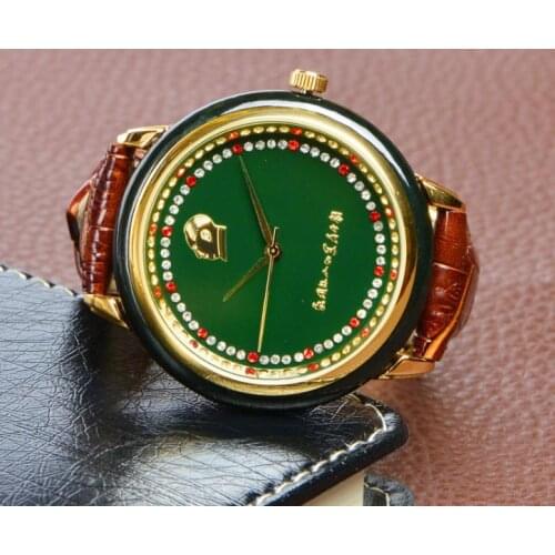 Gold gold inlaid jade Guanyin Buddha pendant Couples men and women models natural A goods jade pendant