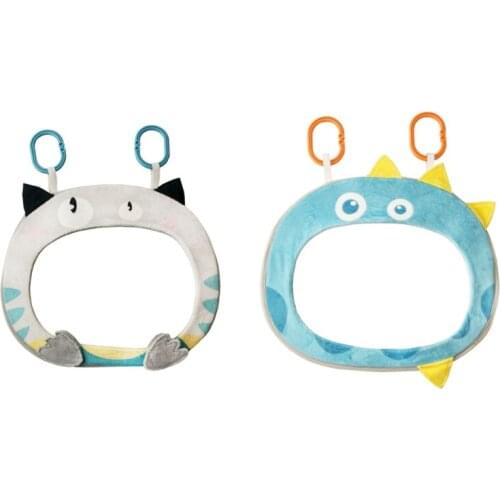 Practical Baby In-sight Car Mirror Cartoon Pattern Tummy Time Play Gift Educational Observation Mirror Toy for Boy Girls