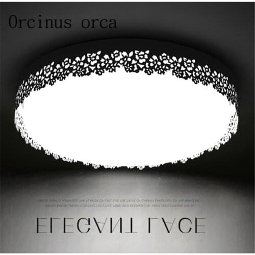 Simple modern round ceiling lamp Princess Room wedding room bedroom romantic lace white ceiling lamp free shipping