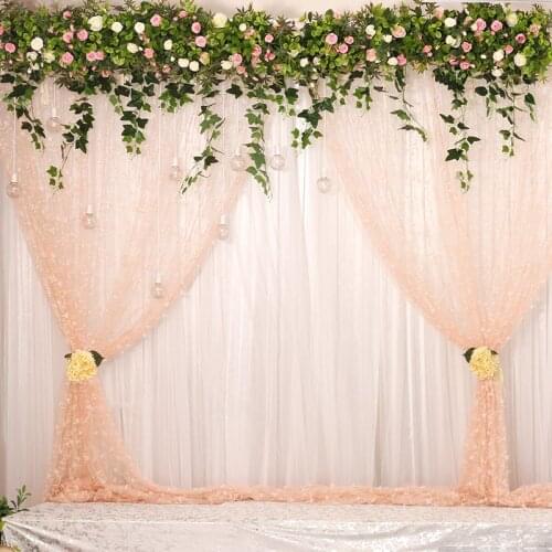 Wedding decoration Sheer Organza Gauze Element Yarn Crystal Tulle Roll for Birthday Wedding Party Arch Tulle Fabric Decoration 5