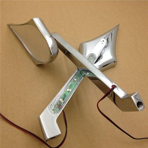 Aftermarket free shipping motorcycle accessories retroviseur moto LED Turn signal mirrors for Suzuki Hayabusa 1999-2007 CHROME
