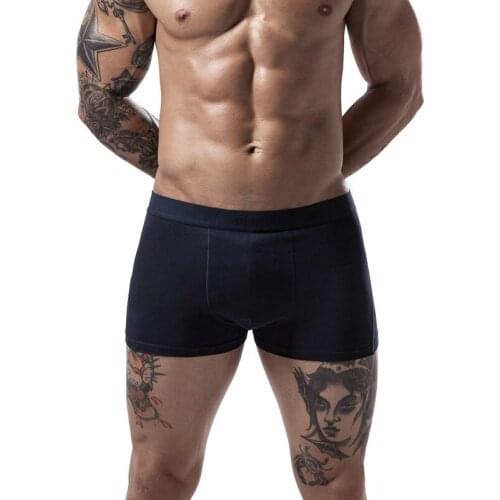 Breathable Boxer Shorts Men Underwear Lingerie Solid Soft Underpants Solid Mens U Convex Pouch Boxers Trunks Boxershorts Cotton