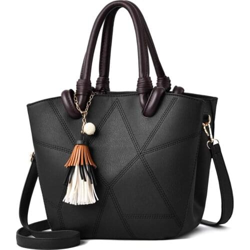 YINGPEI Women Bag Vintage Casual Tote Top-Handle Women Messenger Bags Shoulder student Handbag Purse Wallet Leather 2018 New