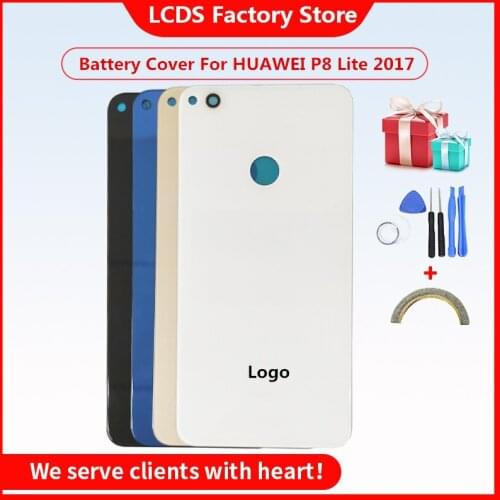 Battery Back Cover For HUAWEI P8 Lite 2017 Battery Cover Back Case For P8 Lite 2017 Back Cover Housing+Cameca Lens+Sim Card Tray