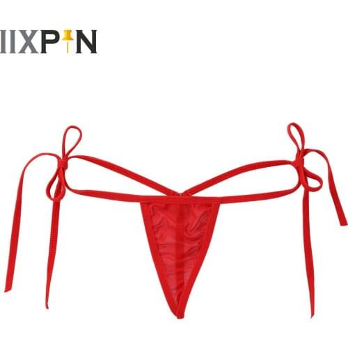 Womens Sexy Low Waist Thong T Pants Underwear Panties See Through Micro Mini G-String Bikini Briefs Underwear Lingerie Panty
