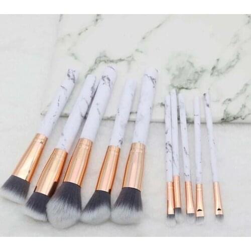 10'lu Marble Pattern Makeup Brush Set Makeup Brush Set 350742290
