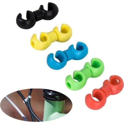 10Pcs MTB Brake Line C/S Buckle Bike Brake Derailleur Shift Cable Line RotatableTube Pipeline Storage Device Ring Clasp